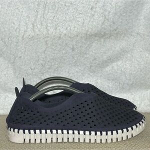 Ilse Jacobsen Womens Blue Tulip Slip On Round Toe Flats Shoes SZ EU 39 US 8.5-9